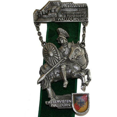SALE Vintage 1977 German Walldürn Hiking Medal Pin