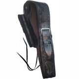 Holster - Vintage Floral Pattern Leather & Leather Belt