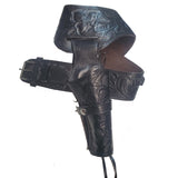 Holster - Vintage Floral Pattern Leather & Leather Belt