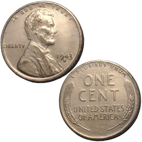1943-S Steel War Wheat Penny w/Errors (170LOR)