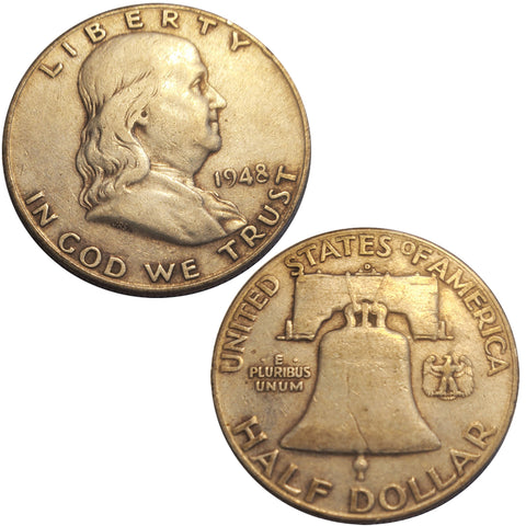 1948-D D-Franklin Half Dollar (7841)