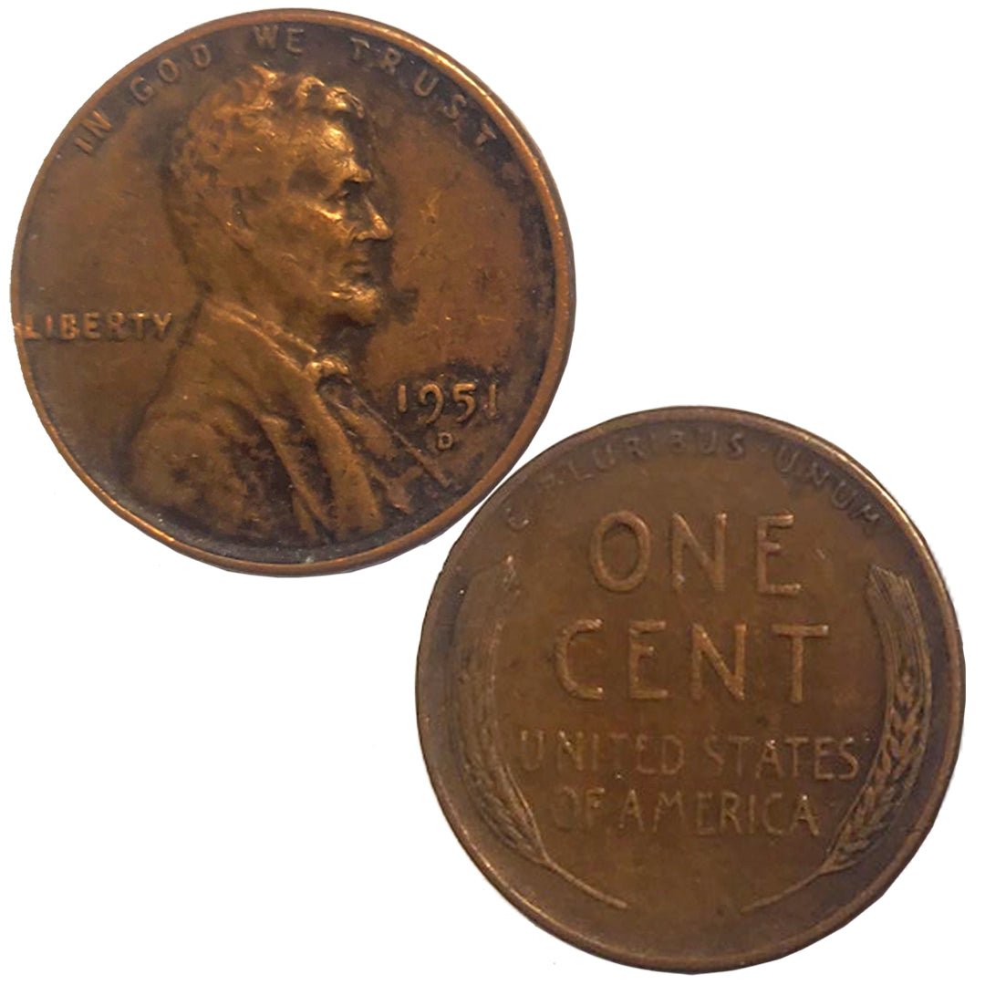 おもちゃ penny 1951-D Copper Wheat Penny (138LOR) – Hahn's World of Surplus