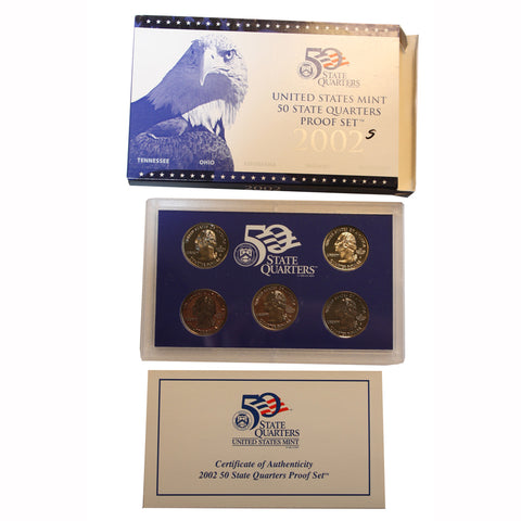 SALE 2002 S U.S. Mint Quarters Proof Set