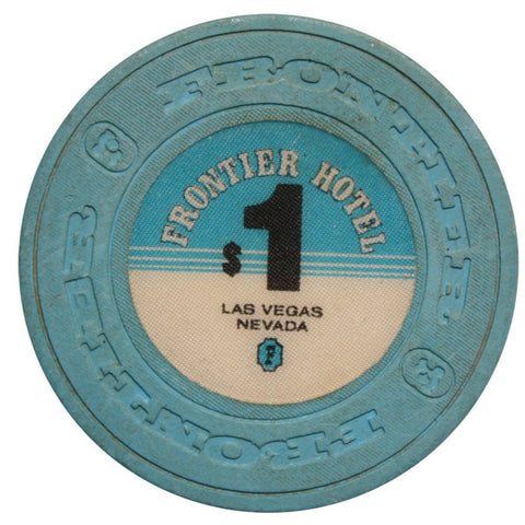 SALE Vintage $1 Frontier Hotel Casino Chip- Blue