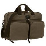 Olive Drab travel bag with shoulder strap on a white background
