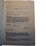 SALE Original Unproduced Script "Honcho!" by Lodge & Cass