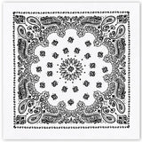 Trainmen-Bandana-White-Black