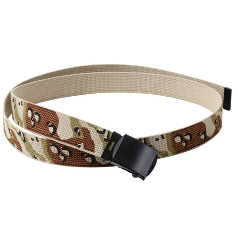 Belt - 54" Adjustable Reversible Web Belt w/Black Buckle & Tip