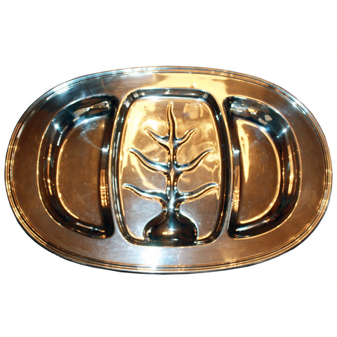 SALE Old London Reed & Barton Silver Plated Tree Well Platter