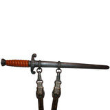 SALE Rare WW2 Alcoso German Army Officer Dagger - Scabbard & Hanger