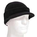 Beanie - Genuine G.I. Jeep Cap w/Brim - Black & Olive Drab