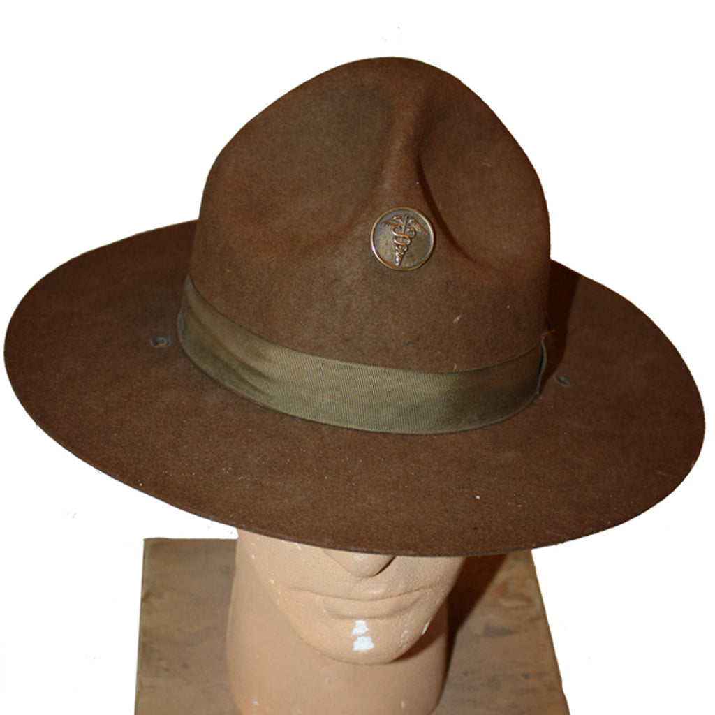 SALE Vintage US Army Campaign Hat Private 1st Class Medical