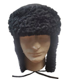 Soviet Black Ushanka Cap - Leather