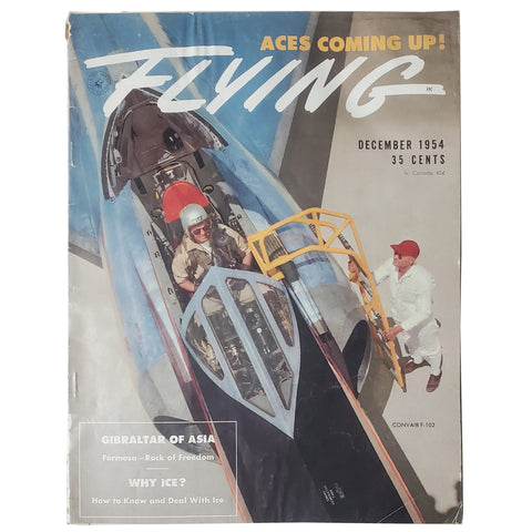 Vintage Flying Mag DEC-1954- Gibraltar of Asia & Why Ice?