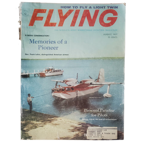 Vintage Flying Mag AUG-1957- Personal Paradise for Pilots