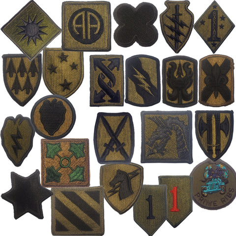 Patch - Subdued Small USAF/USAMM/USMC Military Patches - Sew On (7943)