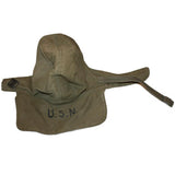 SALE Vintage WWII US Navy Lined Trench Coat & Hat - OD