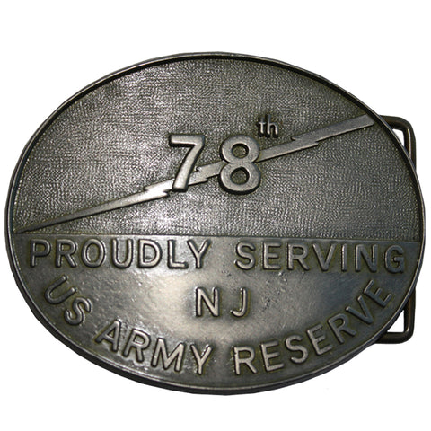 SALE Belt Buckle - Vintage 78th Proudly Serving N.J. U.S. Army Reserve
