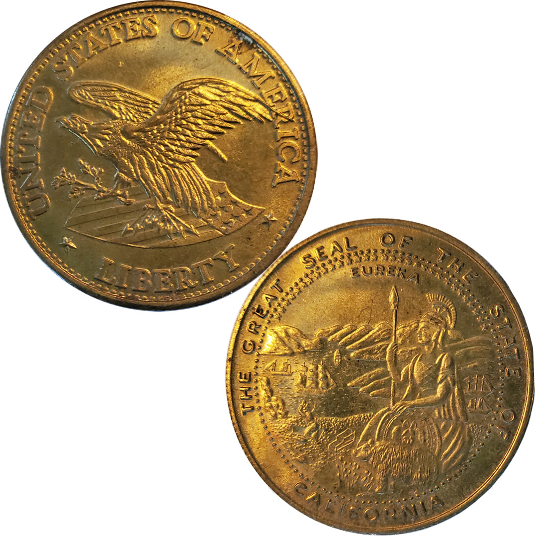 California State Seal/US Liberty Seal Coin (8065) – Hahn's World