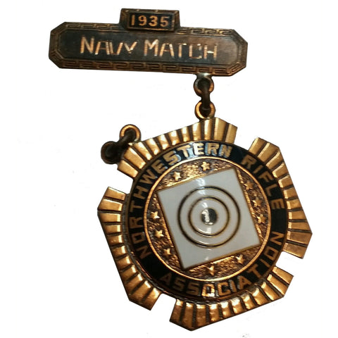 SALE Vintage N.R.A. Northwestern Navy Match 1935 Bronze Medal
