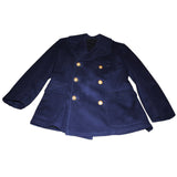 SALE Vintage Peacoat Style Doublebreasted Coat - Dark Blue