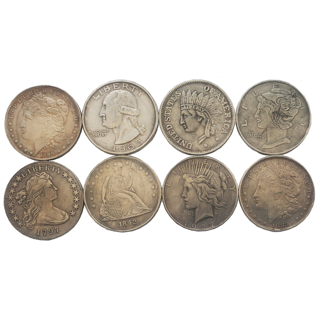 Vintage Replica US Dollar Coins - 8 Piece Set (7852) – Hahn's