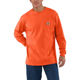 T-Shirt - Carhartt Long Sleeve Workwear Pocket T-Shirt HIVIZ (K126)