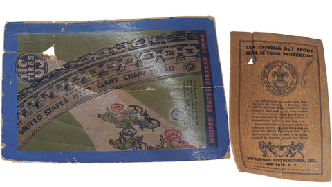 Rare U.S. Boy Scouts No. 77 Chain Tread Tire Advertising Card
