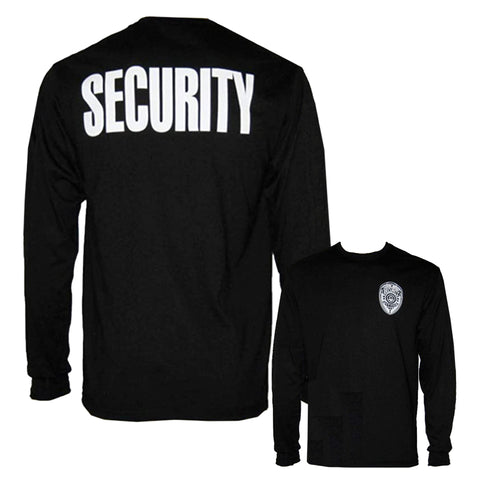 T-Shirt - Long Sleeve - Black (Front: Secuirity Badge, Back: Security)