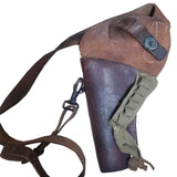Holster - Vintage Pistol Leather Shoulder Harness  w/Cartridge Holster
