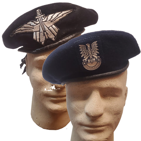 Vintage Berets w/Leather Sweatband