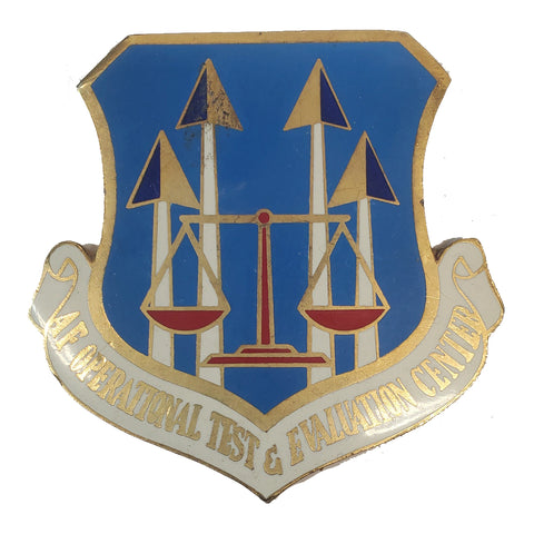 Vintage AF Operational Test & Eval Center Plaque Part
