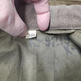 WWII Men's US Military Wool Field Jacket (Ike)- OD 38L