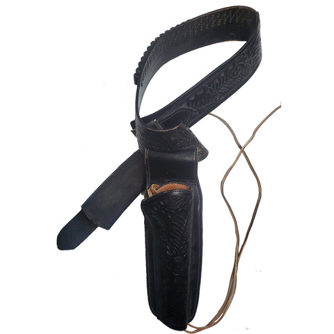 Holster - Vintage Hunter Floral Pattern Leather & Leather Belt (2)