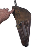 Holster - Rare WWII German Officers Leather Pistol Gun w/Ammo Magazines