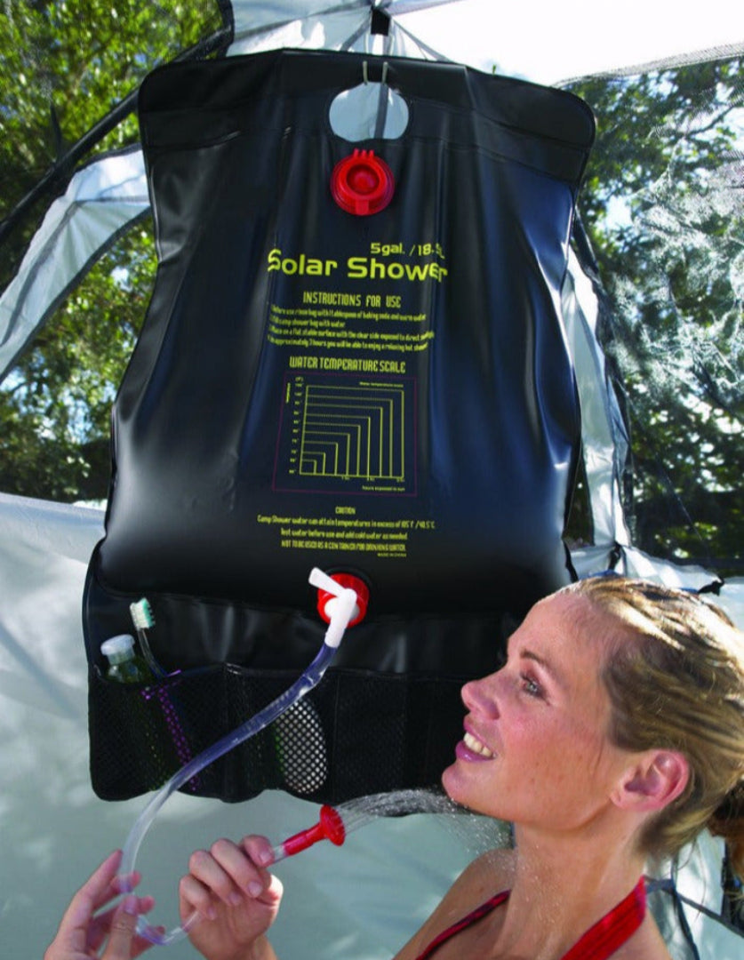 Texsport 5 Gallon Solar Camp Shower – Hahn's World of Surplus u0026 Survival