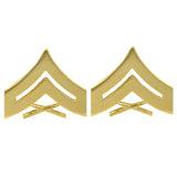 Gold Metal Rank - USMC Anodized  - Enlisted
