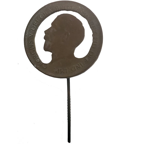 Stick Pin - 1986 Georgivs V Dei Gra Britt Omn Rex Fid Def Ind Imp - One Penny