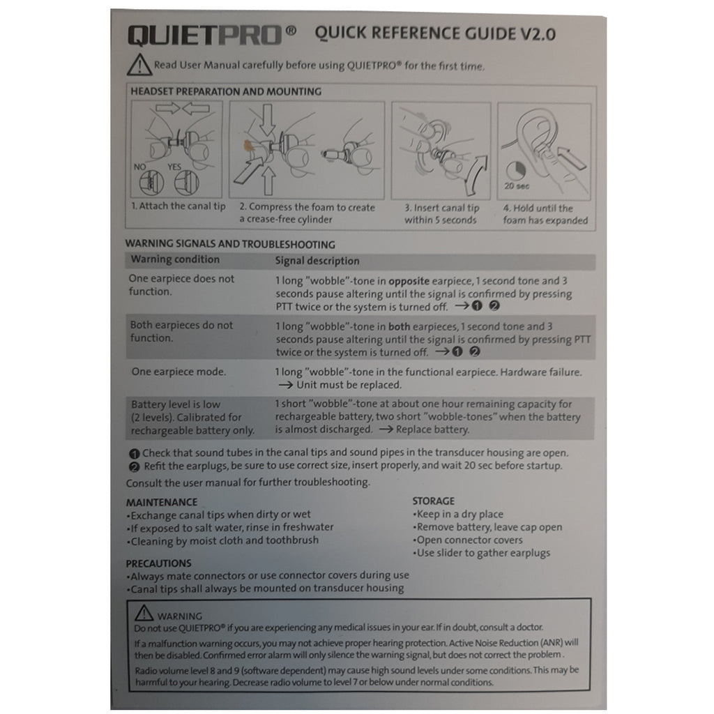 Nacre Quietpro Tactical Headset w/Molle Claw Adapter – Hahn's World of  Surplus & Survival