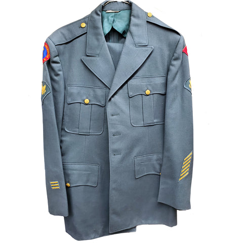 Vintage US Army Class A Dress Uniform (Pants & Jacket) - Green