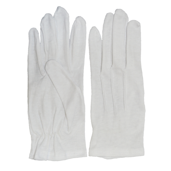 white cotton military dress gloves White Deluxe Cotton Gloves with Fastener (Military)