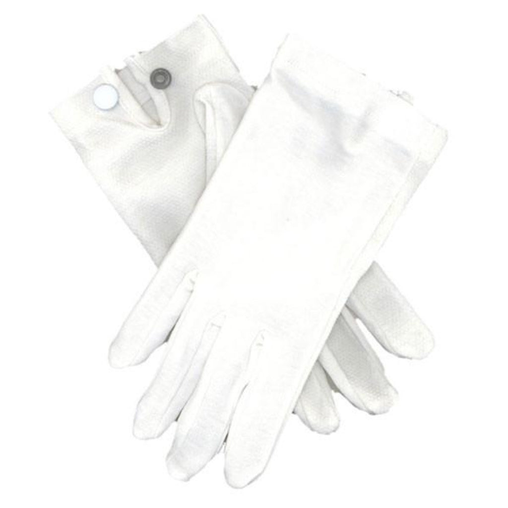 Gloves: Pull-On Gripper Gloves - white cotton