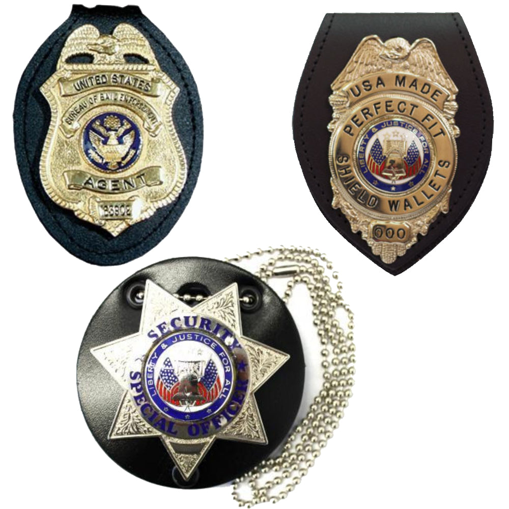 Perfect Fit Universal Badge Holder w/HooknLoop Closure and Belt Clip