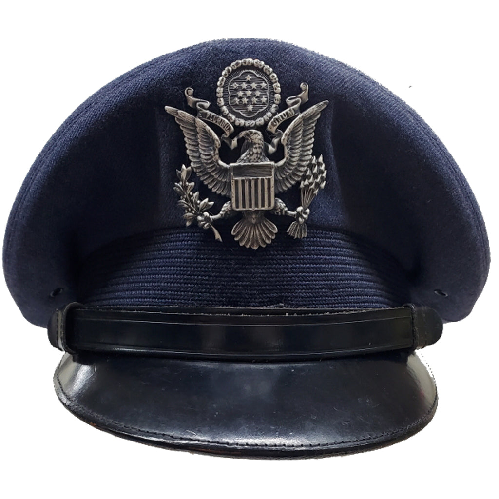 Vintage USAF Air Force Officers Dress Blue Hat Hahn's World of Surplus & Survival Vintage USAF Air Force Officers Dress Blue Hat Hahn's World of Surplus & Survival