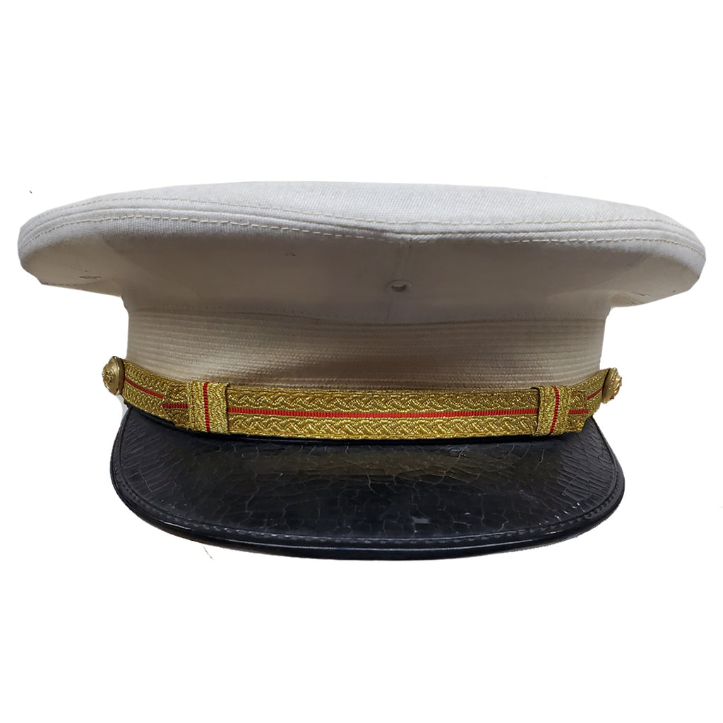 usmc dress whites Vintage USMC Grade Dress Visor No Cap Badge