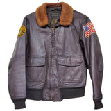 Vintage Leather Navy Pilots Jacket