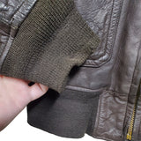 Vintage Leather Navy Pilots Jacket