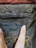 Vintage Leather Navy Pilots Jacket