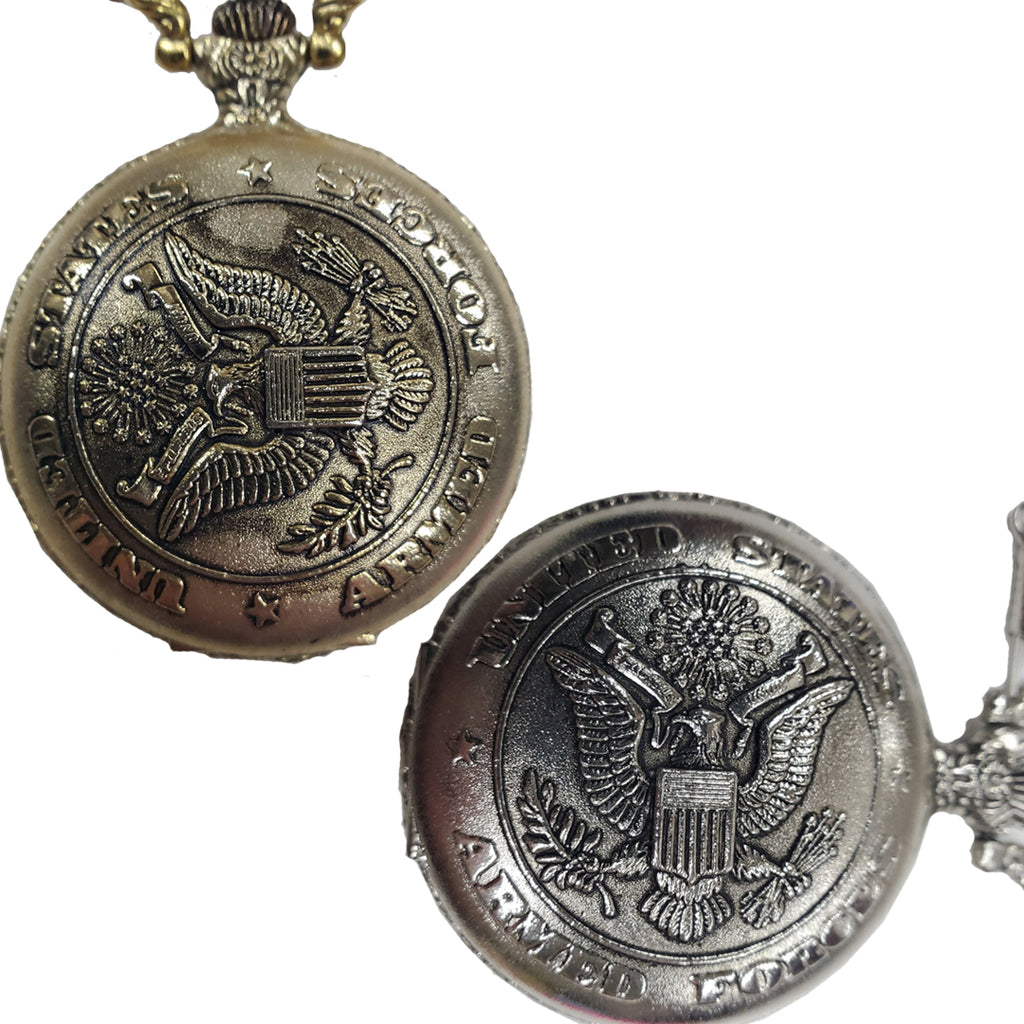 Vintage Pearl US Armed Forces Pocket Watch Gold or Silver