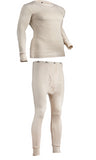 Indera 100% Cotton Expedition Weight Thermal Underwear - Natural  890-NU